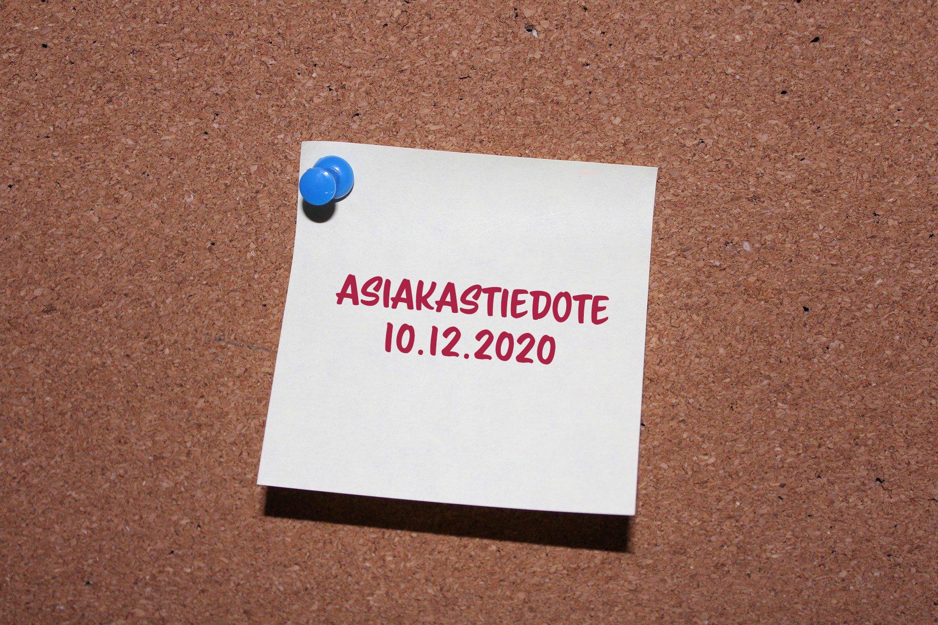 asiakastiedote 10.12.2020